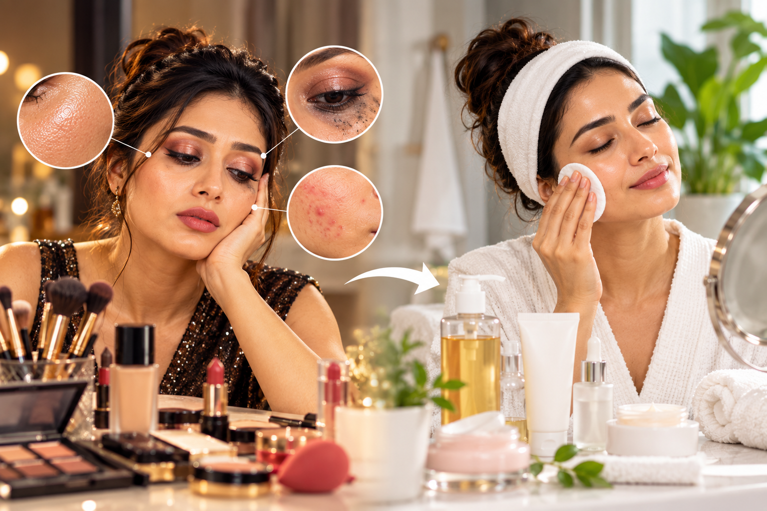 How to Take Care of Your Skin After Wearing Heavy Makeup All Day?
