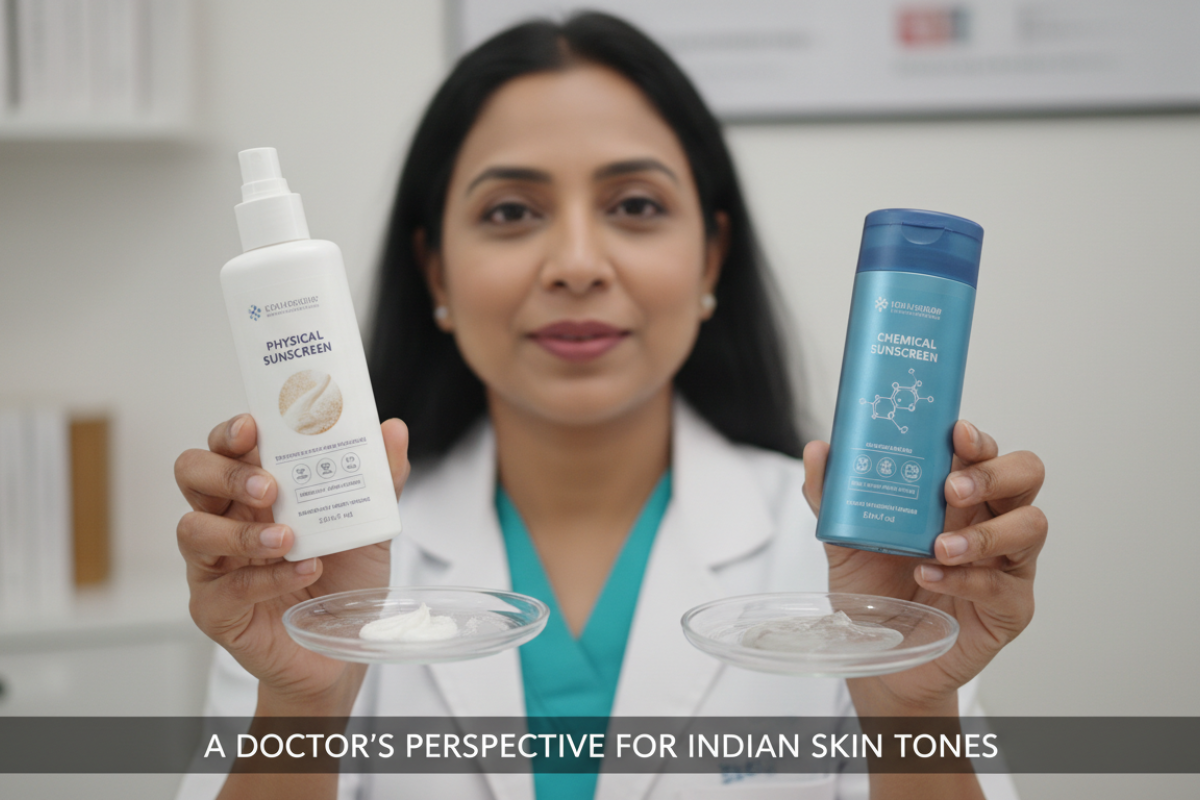 Physical vs. Chemical Sunscreens – A Doctor’s Perspective for Indian Skin Tones